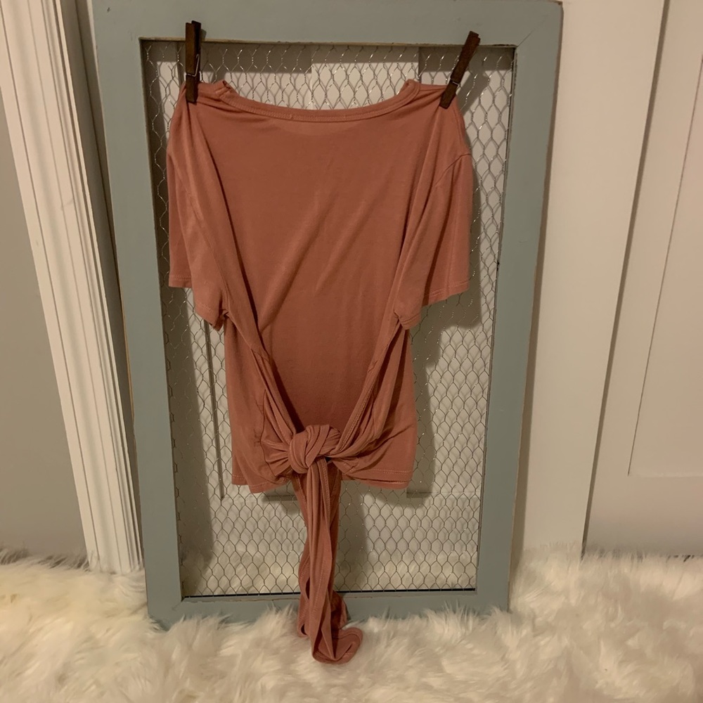 soft tshirt with tie in front